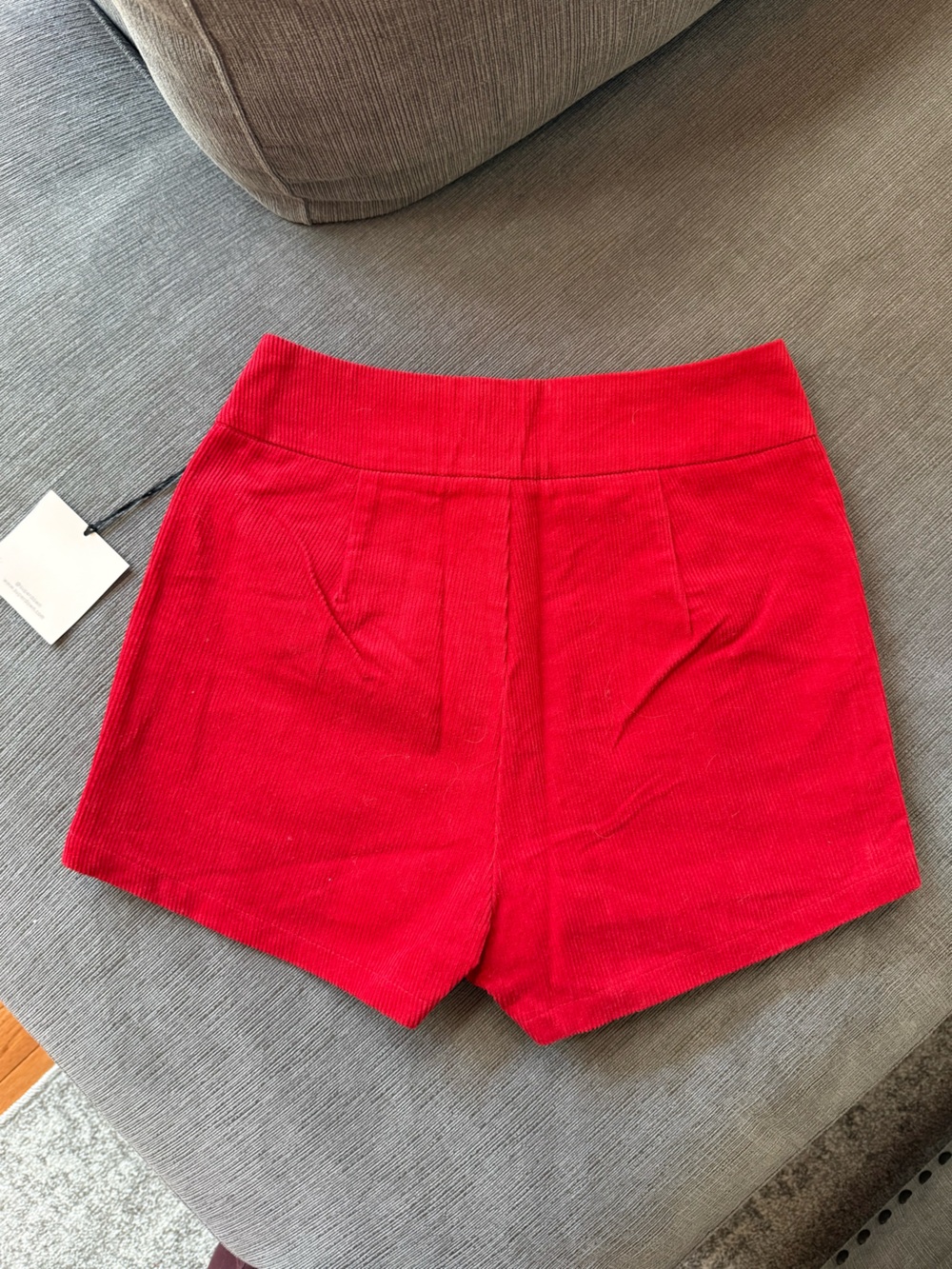 superdown Red High-Waist Corduroy Shorts - Picture 3 of 5